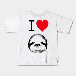 I Love Sloths Kids T-Shirt